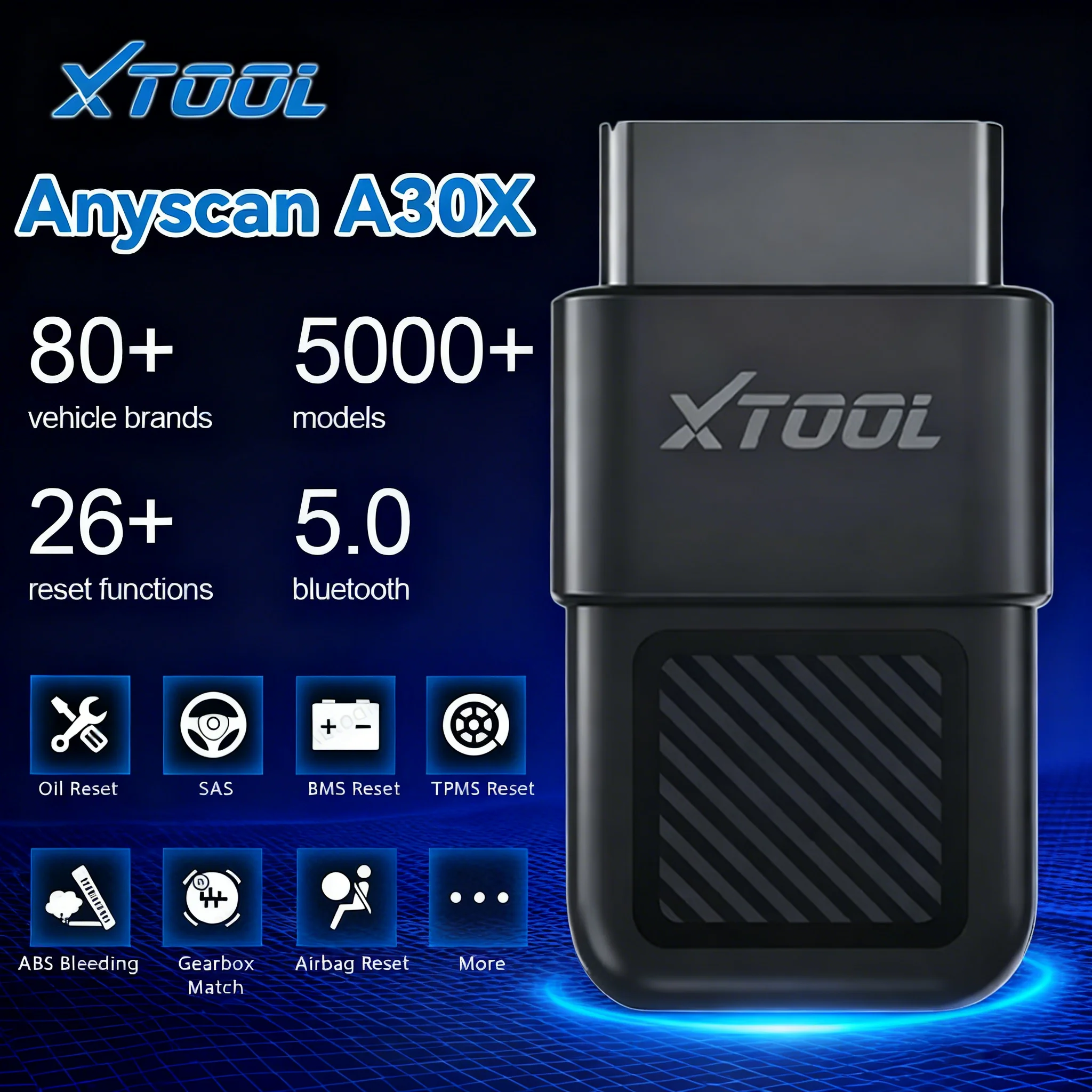 

XTOOL Anyscan A30X OBD2 Scanner For VAG FAC JLR BMW BENZ 26+ Reset Service Car Coding Diagnostic Tool OBDII Code Reader A30X