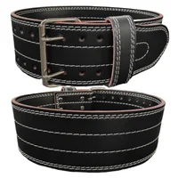 Cinturón de levantamiento de pesas para hombres y mujeres, cinturones de gimnasio de PU lisos, para soporte de cinturón de pesas para levantamiento de pesas, entrenamiento de fuerza