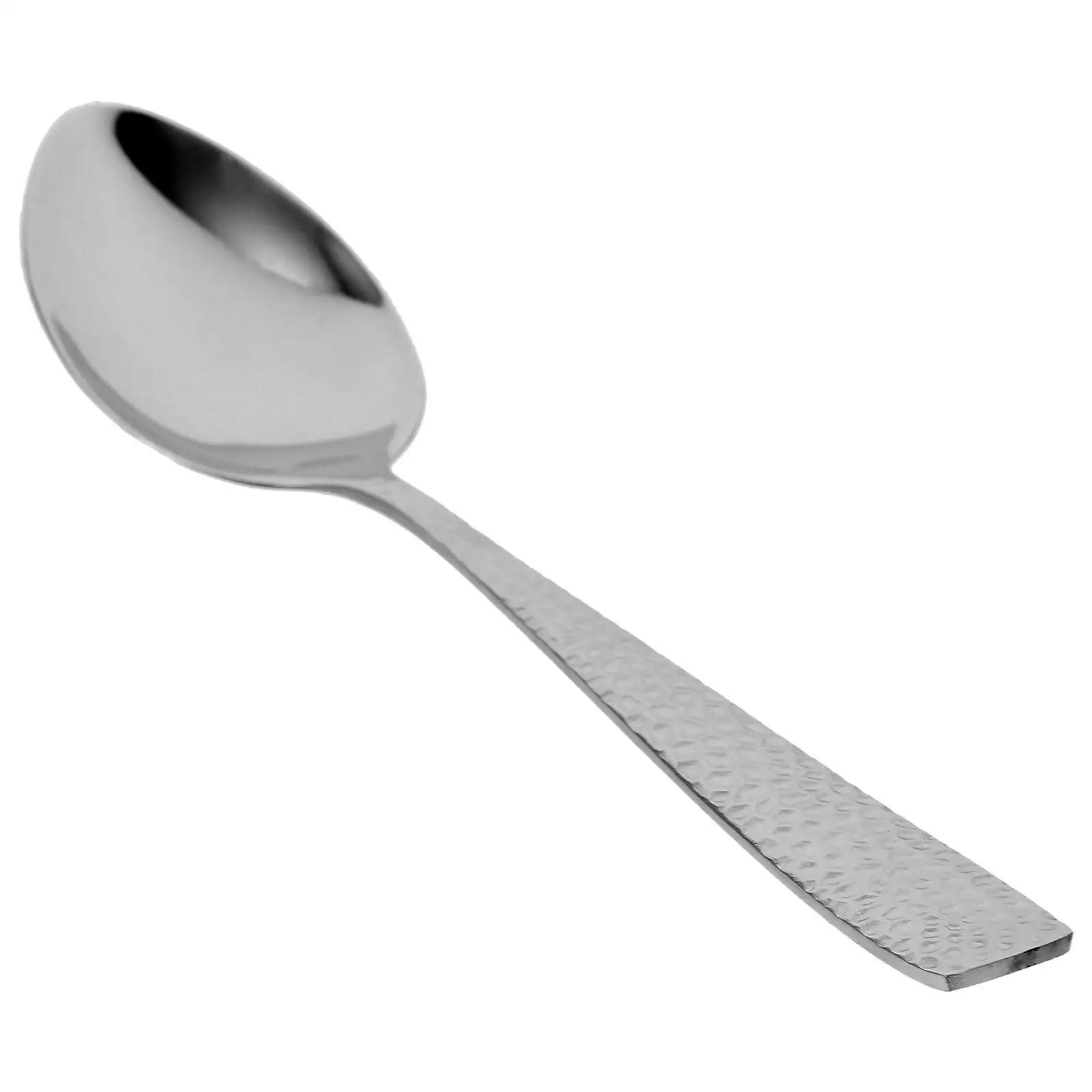 

Hammered Spoons Stainless Steel Dinner Soup Dessert Mixing Ice Cream Stirring Long Tea Coffee Kitchen Tool Set