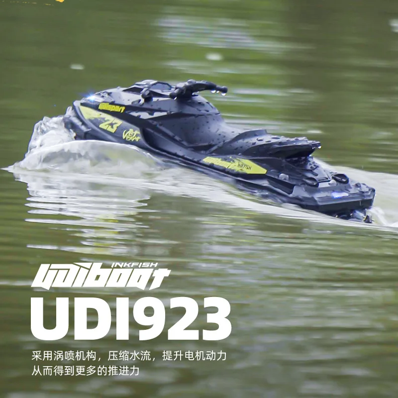 

UDIR/C UDI023 RC Speedboat Brushed 20KM/H 2.4G Jet Spray RC Boat RC Ship Waterproof Self-Righting LED RTR High-Speed Models