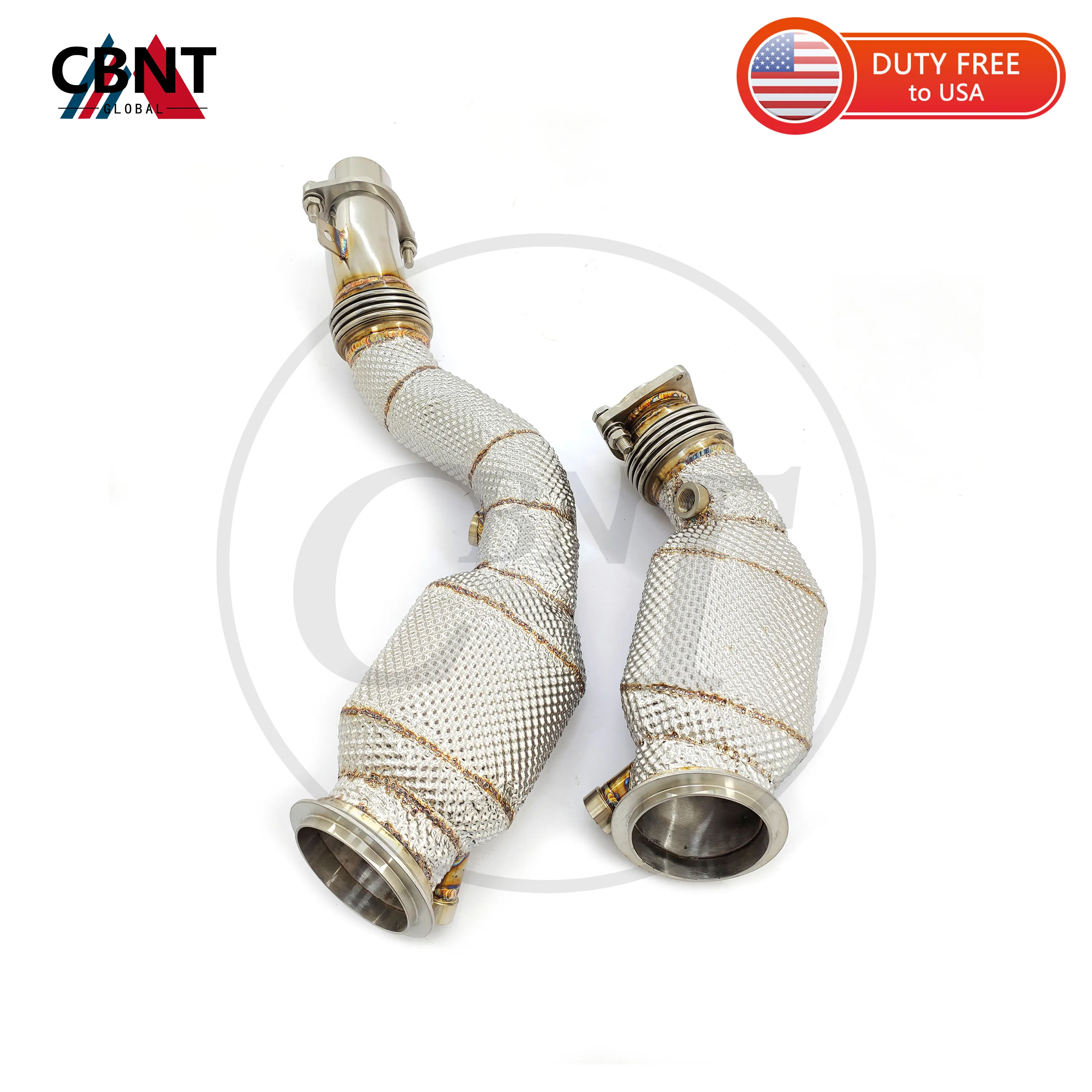 

CBNT Exhaust-pipe Downpipe with Catalytic Converter for BMW F80 M3 F82 M4 S55 High Quality SS304 Stainless Steel Exhaust Header