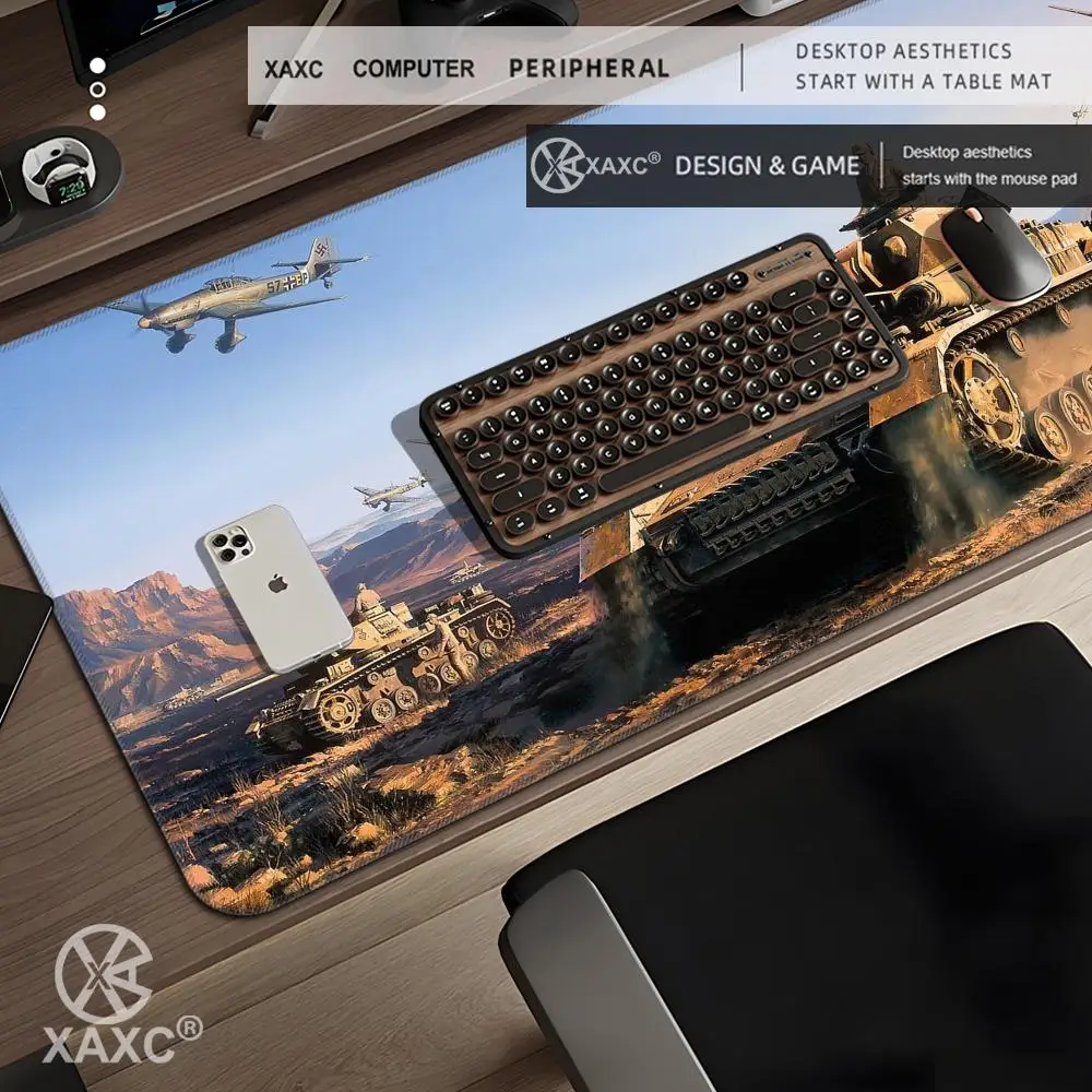 Cool Tank Mouse Pad Large Keyboard Mouse Desk Pad Non-slip Rubber Gaming Mouse Pad Laptop Mouse Carpet HYBXXC