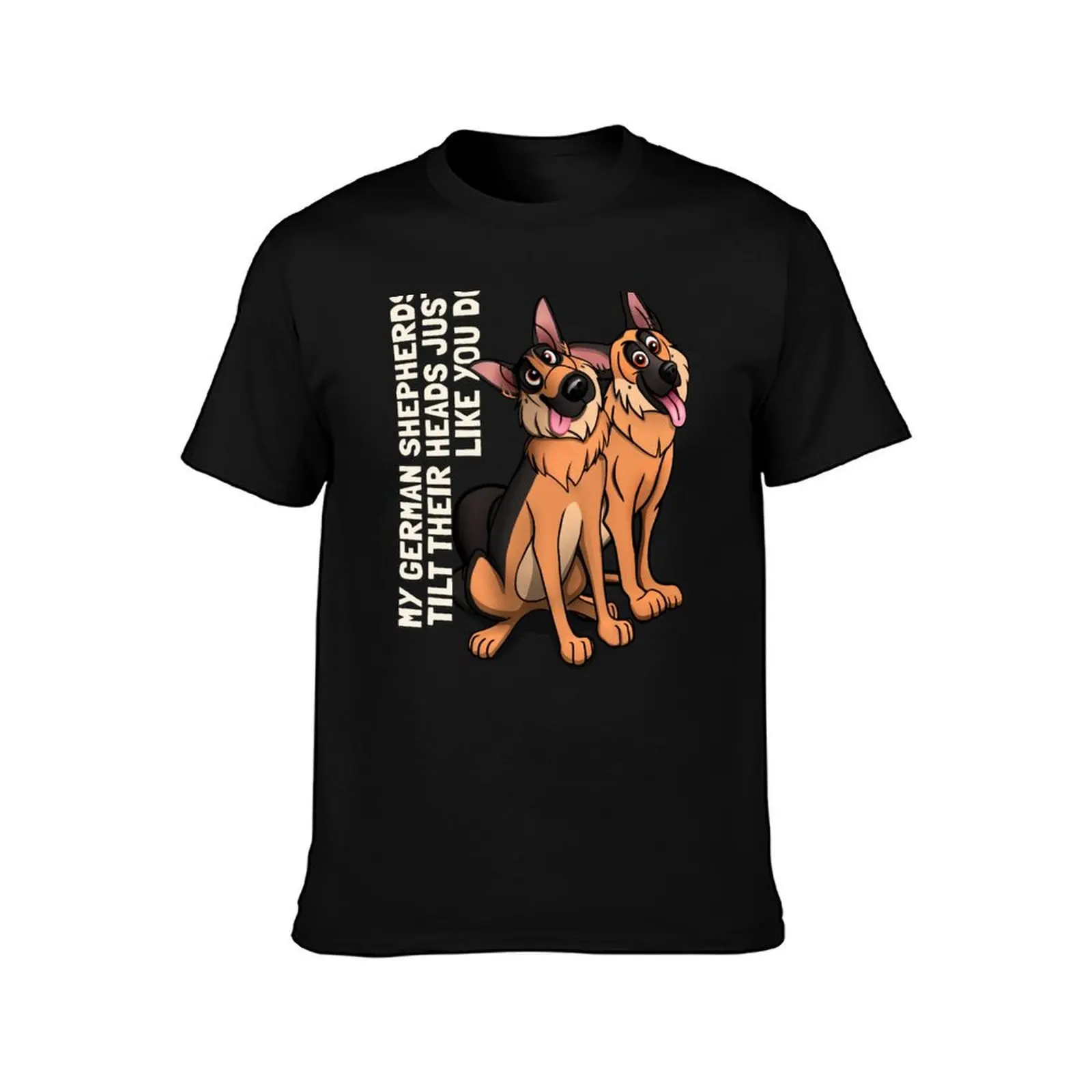 My German shepherds tilt their heads just like you do T-Shirt Comfortable Workout Short Sleeve Shirt T-Shirt