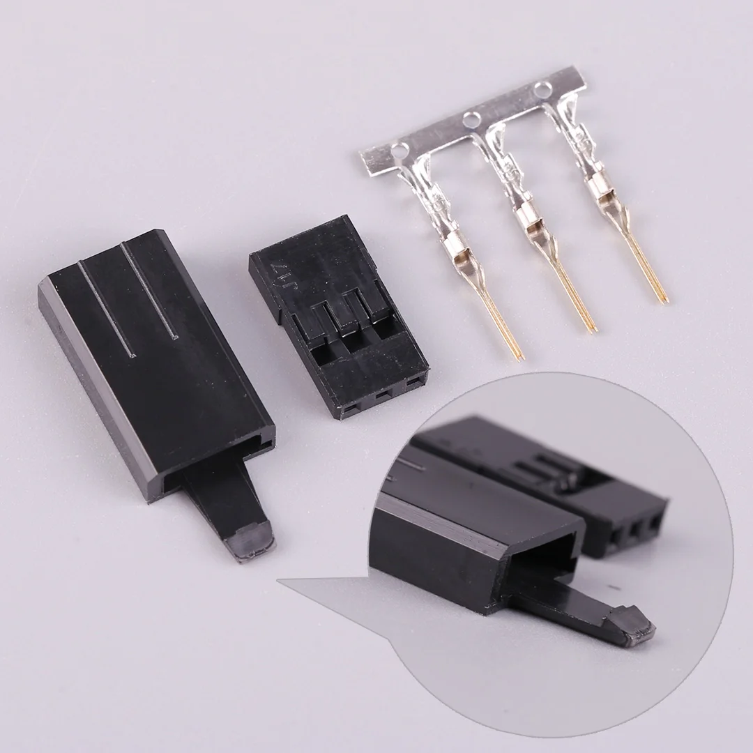 AMASS 10 ensembles AMASS JR Kit de prise Servo plaqué or boucle Anti-lâche connecteur mâle femelle pour avion UAV/Drone Servo FUTABA JR