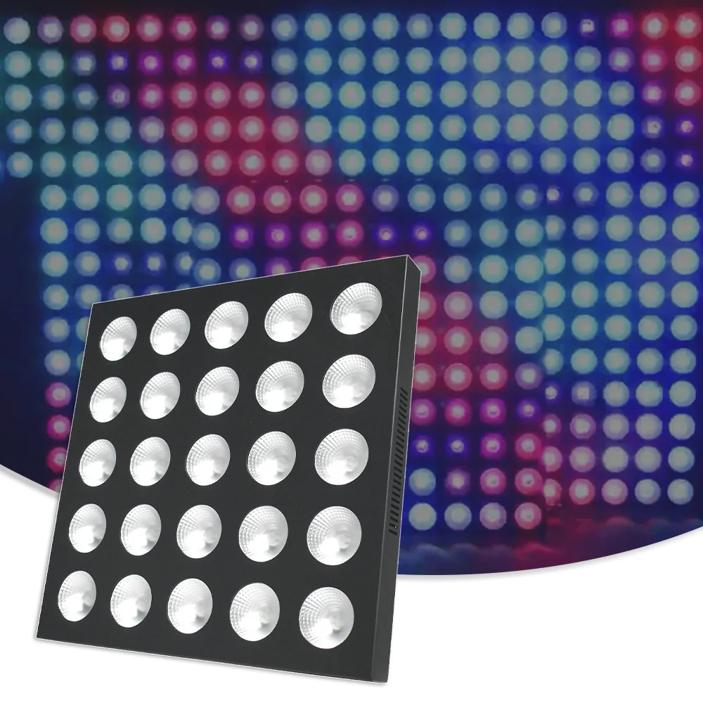 Matrix LED Wash Lamp para DJ Disco Party, controle DMX, lâmpada de fundo interior, decoração Blinder, fundo DJ, Blinder, Disco, RGBW, 25x30W