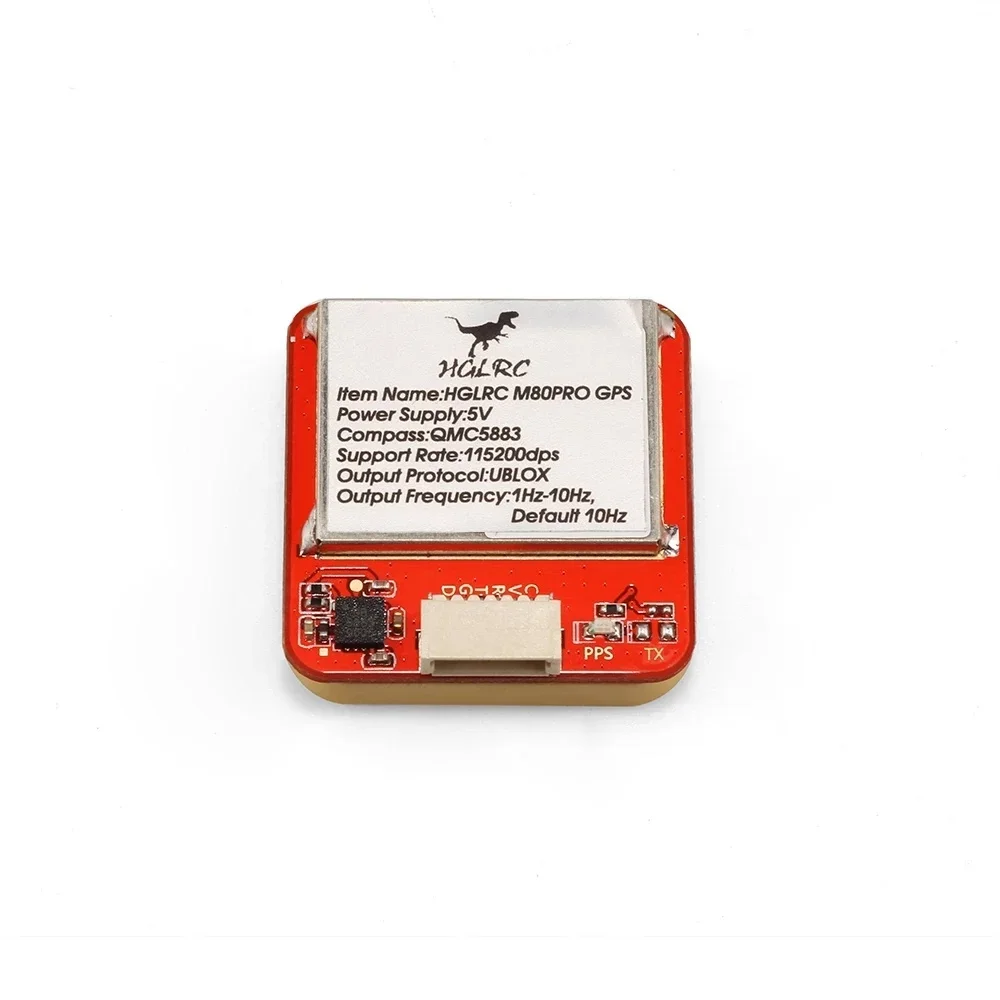 HGLRC M80 PRO GLONASS GALILEO QZSS SBAS BDS GPS Module QMC5883 Compass Gain Antenna for RC Airplane FPV Long Range Drones