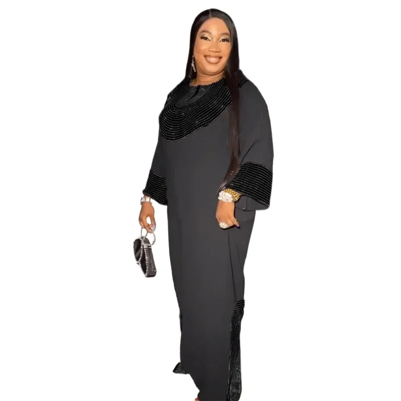 

2024 Abayas for Women Dubai Luxury African Muslim Fashion Dress Kaftan Evening Party Dresses Boubou Robe African Dresses Women