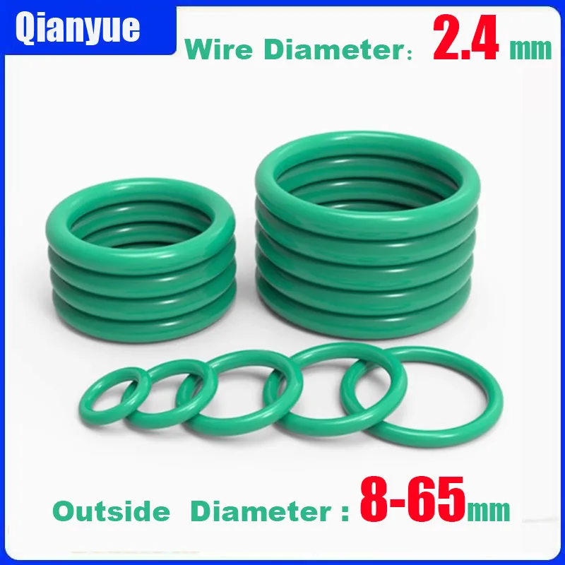 High-Temperature FKM O-Ring, 8-65mm OD X 2.4mm CS Viton Seals for Chemical/Acid Resistance