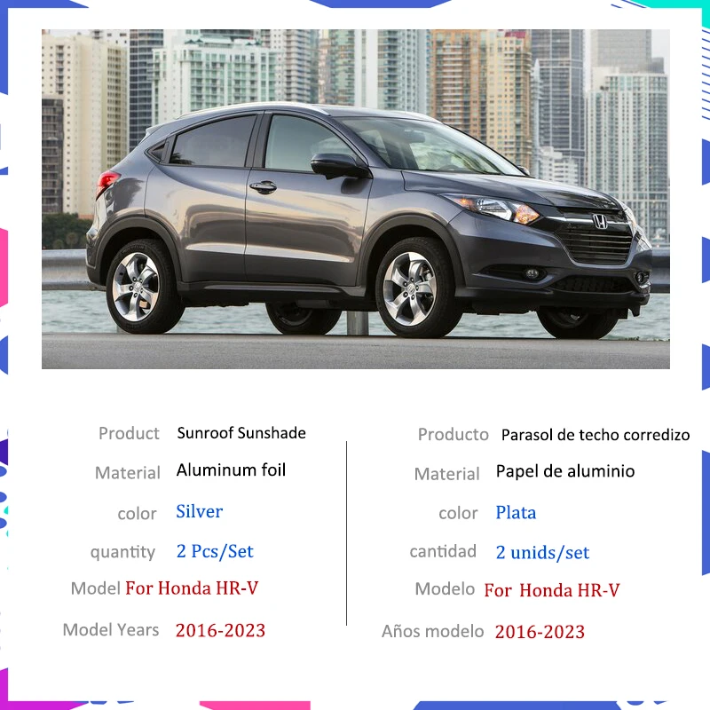 for Honda HR-V HRV HR V Vezel 2019 2018 2017 2016-2023 2022 2021 Car Sunroof Sunshade Windscreen Roof Sunscreen Heat Insulation