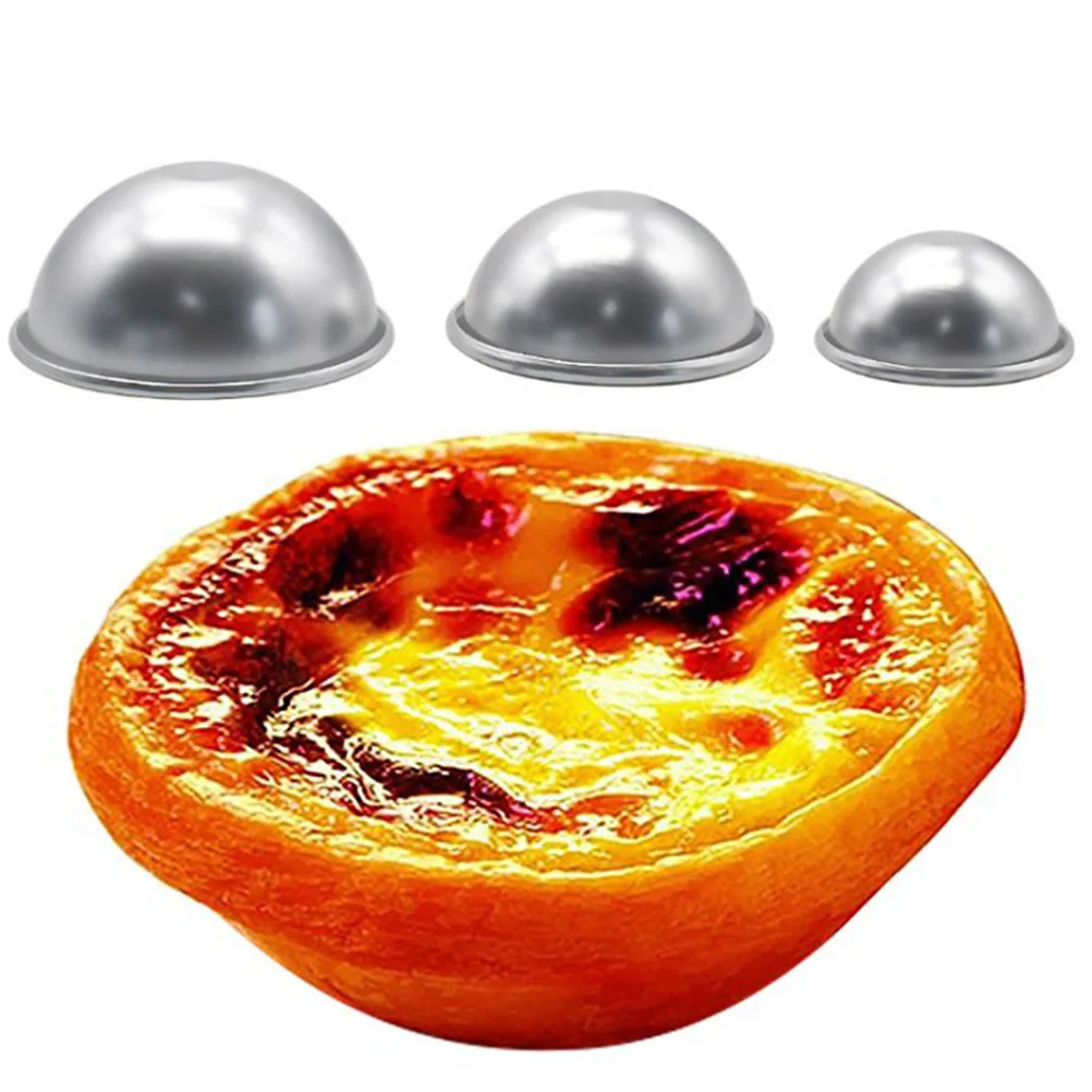 

3Pcs Egg Tart Baking Molds Aluminium Alloy Non Stick Mini Tart Cups Muffin Pudding Cake Baking Tools Muffin Cups