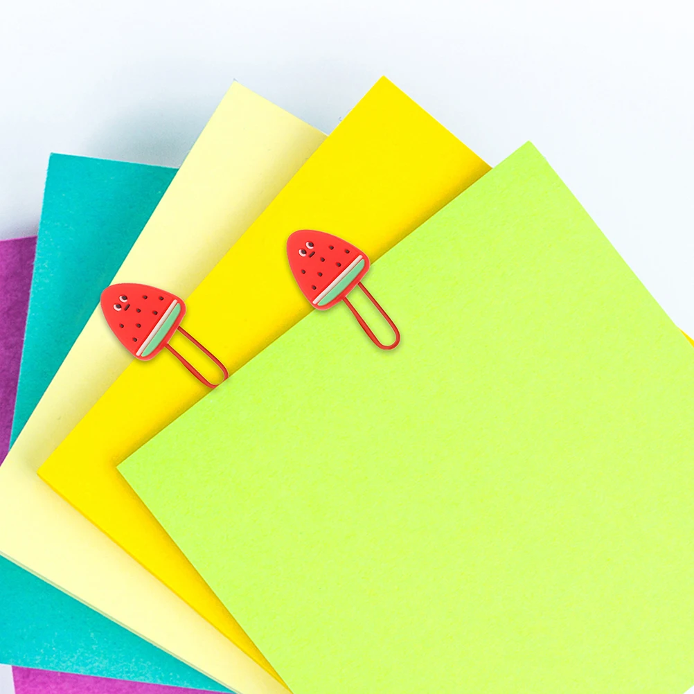 

8 Pcs Fruit Bookmark Clip Cute Document Clips Paper Colored Small Bookmarks Office