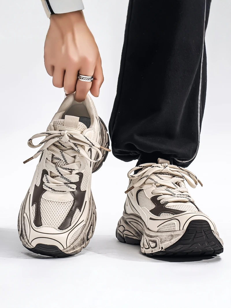 

Men's Summer Anti-slip Wear-resistant Casual Dad Shoes Lightweight Versatile Trendy Low-top Technology Sport Casual Shoes