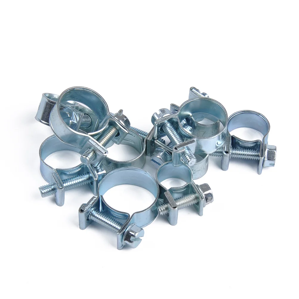 

60 Pieces Stainless Steel Hose Clamp 10 Specifications Adjustable Durable for Mechanical Automotive Fuel Line Silicone Air Hose