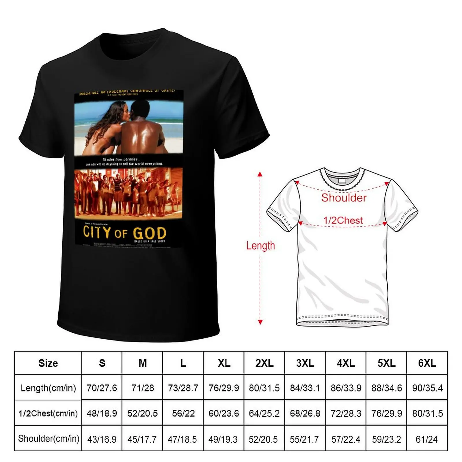 City Of God T-Shirt oversized t shirt Short sleeve tee for a boy men t shirt