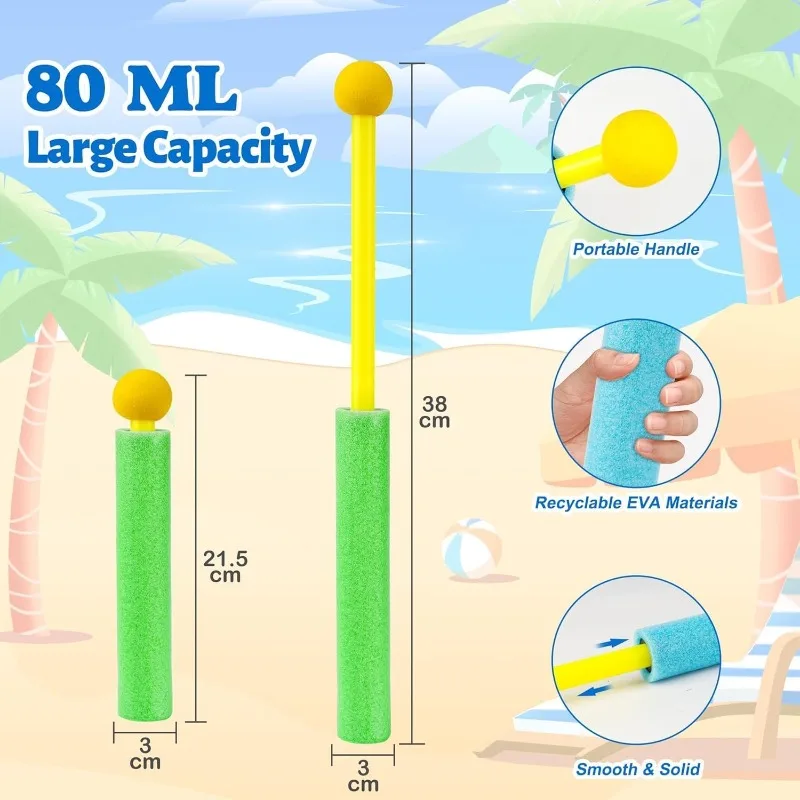 Foam Water Gun for Kids 20 Pieces Water Gun for Games Pool Garden Beach Outdoor Games 3+ Years Watergun Blaster Toy Party Gift
