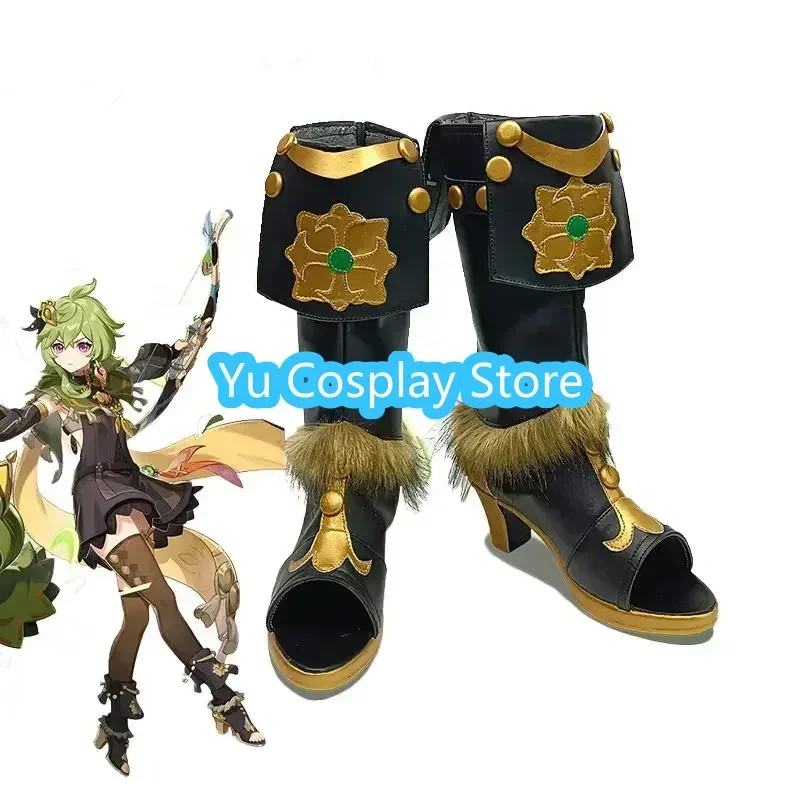 

Yu-Cosplay Collei Cosplay Shoes Game Genshin Impact Cosplay Prop Halloween Carnival Boots Custom Made