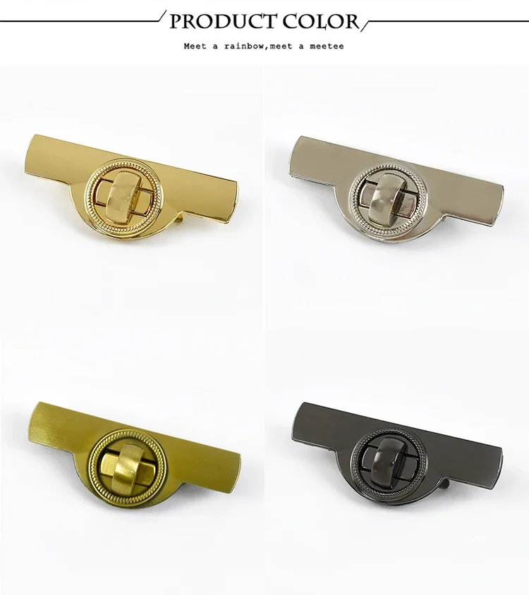 1-5Pcs Bag Twist Turn Lock Snap Metal Buckles Handbag Decor Closure Clasps DIY Luggage Replacement Hardware Accessories