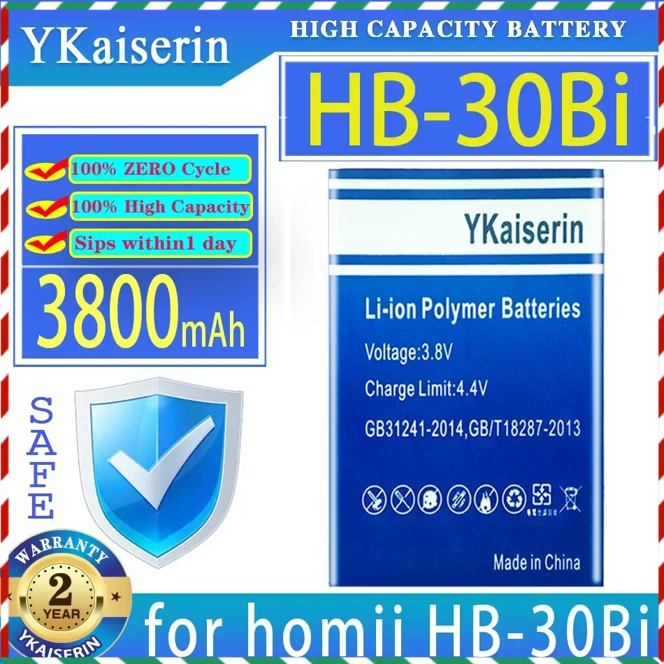 

YKaiserin 3800mAh Replacement Battery for homii HB-30Bi Mobile Phone