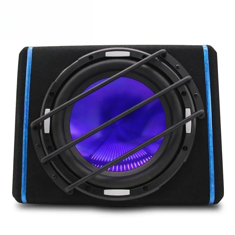 

10-Inch active trapezoidal overweight car audio subwoofer, car modified high-power 12V speakers