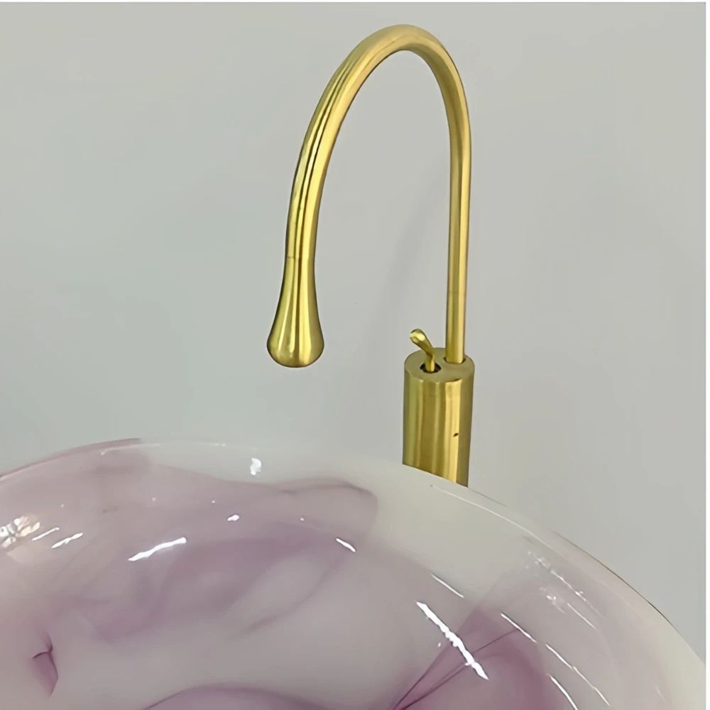 j* Luxury Modern Purple Onyx Design Oval Glass Wash Basin No Hole Eco-Friendly Hotel Bathroom Countertop Customization