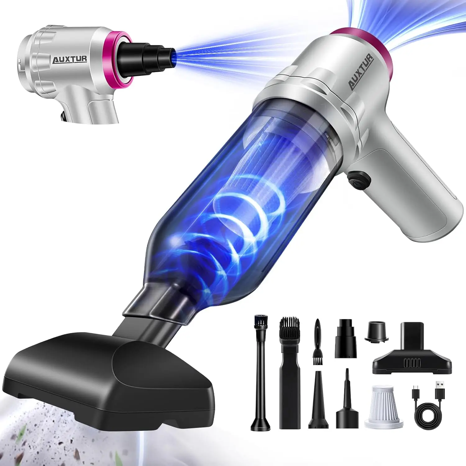 Cordless Handheld Vacuum Cleaner 15000PA, 120W Air Duster, Brushless Motor for Car Home Cleaning