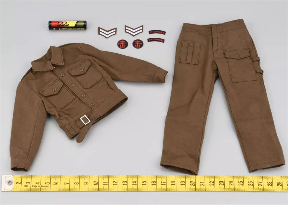 

UJINDOU UD9018 1/6 WWII British Commando Sniper 1944 Soldier Uniform Dress Suit Tops Pant Coat with Medals For 12" Action Figure