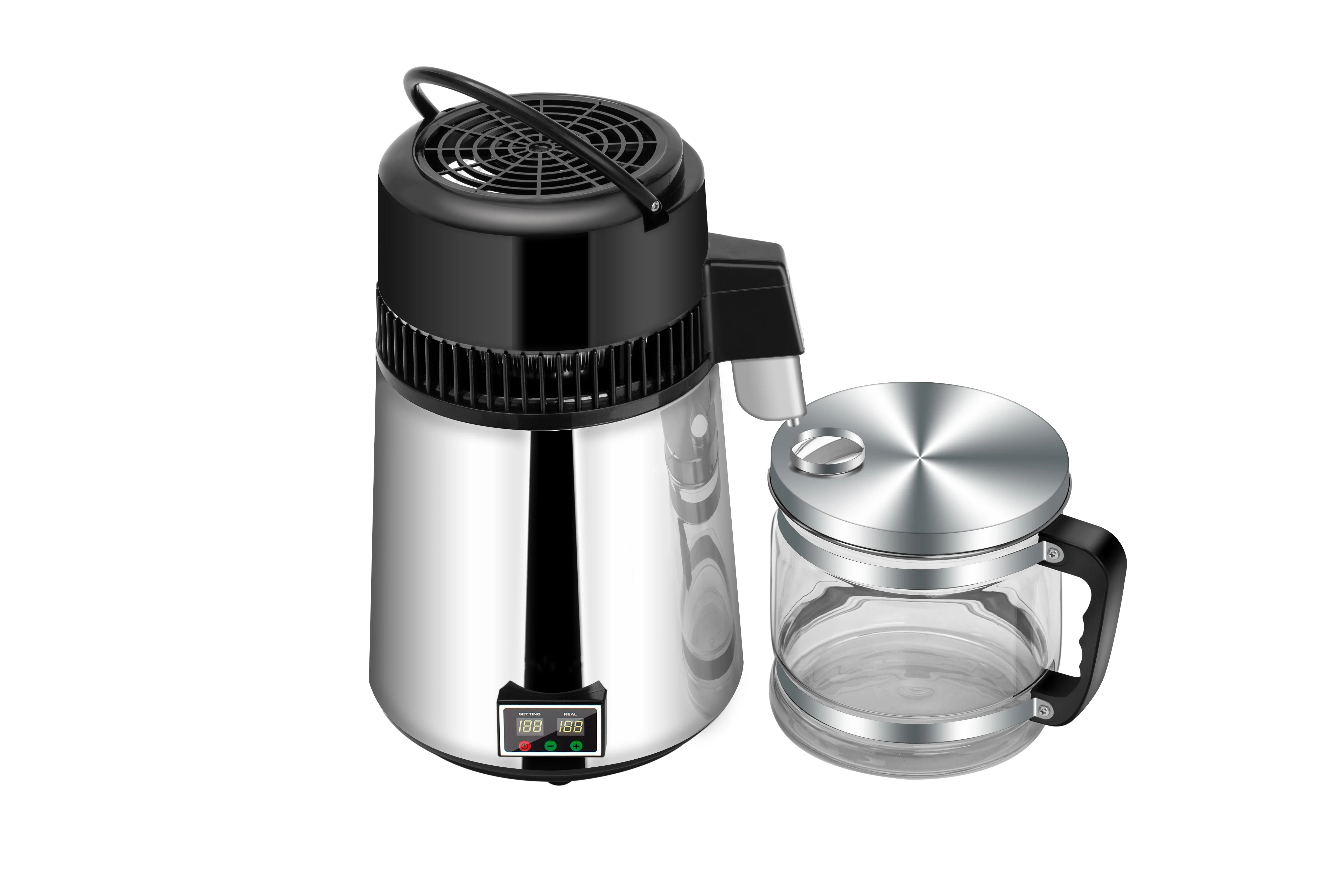 الجملة 4L المنزل تقطير المياه النقية الفولاذ المقاوم للصدأ آلة المياه المقطرة موزع تصفية التقطير تنقية