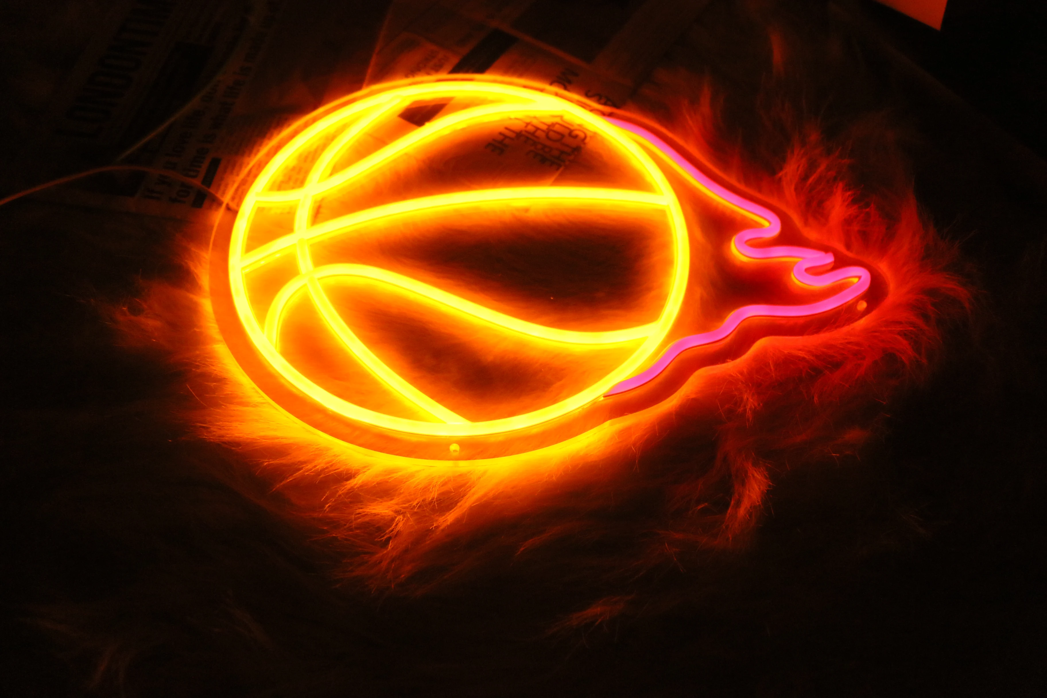 Imagem -06 - Uponray Basketball Neon Sign Light Basket Ball Lâmpada de Decoração Led para Futebol Plug Usb para Sala de Jogos Training Shop Party Gift