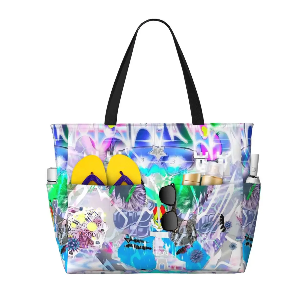 Ice Bladee Dancer Albume Beach Tote Bag Sport Gym Yoga Duffle Large Tote Bag Women Travel Bag Fitness bag