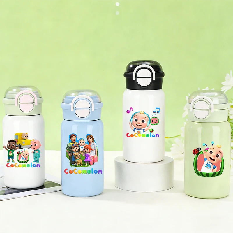 

500ML Cocomelons Thermos Bottle Stainless Steel Thermal Water Bottle Cup Thermal Coffee Mug Insulated Vacuum Rubber Sports Gift