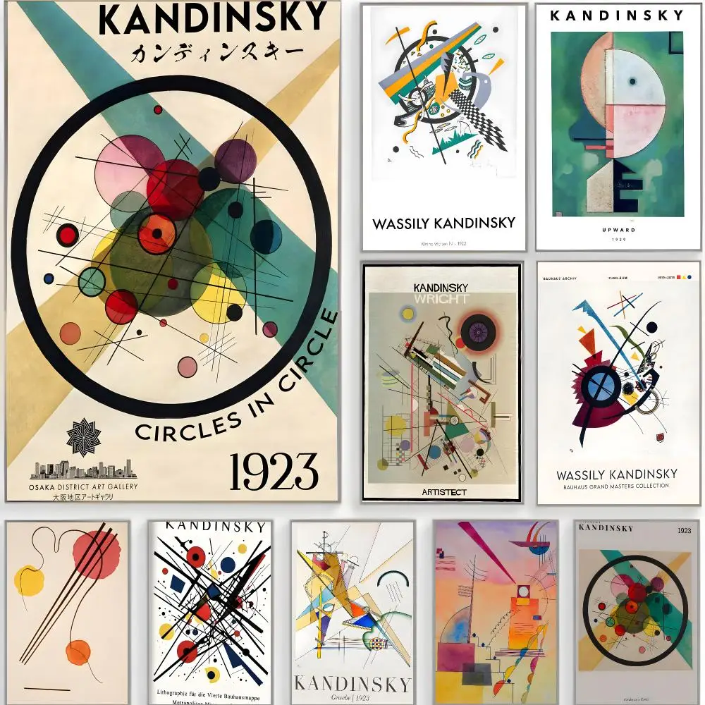 abstract artist w-wassily kandinsky Poster Classic Wall Art  Home Decor  Peel and Stick Unframed