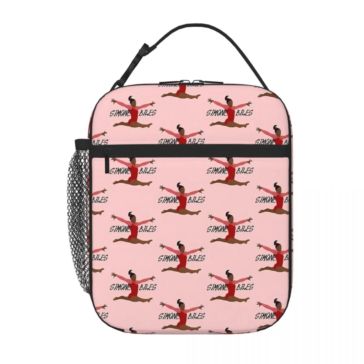 Bestselling Simone Biles Gymnastics Art Floral School Lunch Bag Desk Dining Thermal Tote