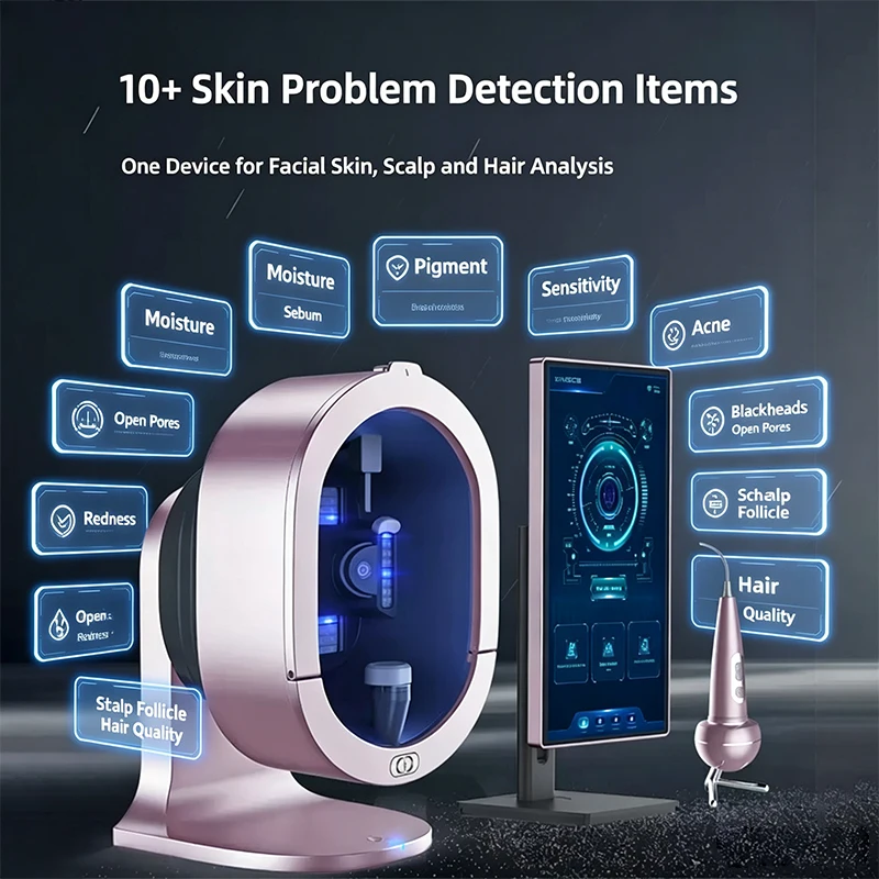 X5 Pro AI Skin Image Analyzer Multispectral AI Facial Scanner Detect Moisture Sebum Pigment Sensitivity Skin Diagnostic Machine