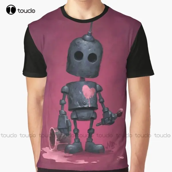 The Artist Graphic Robot, Robots, Heart T-Shirt Digital Printing Tee Shirts Streetwear Xxs-5Xl New Popular Unisex Christmas Gift