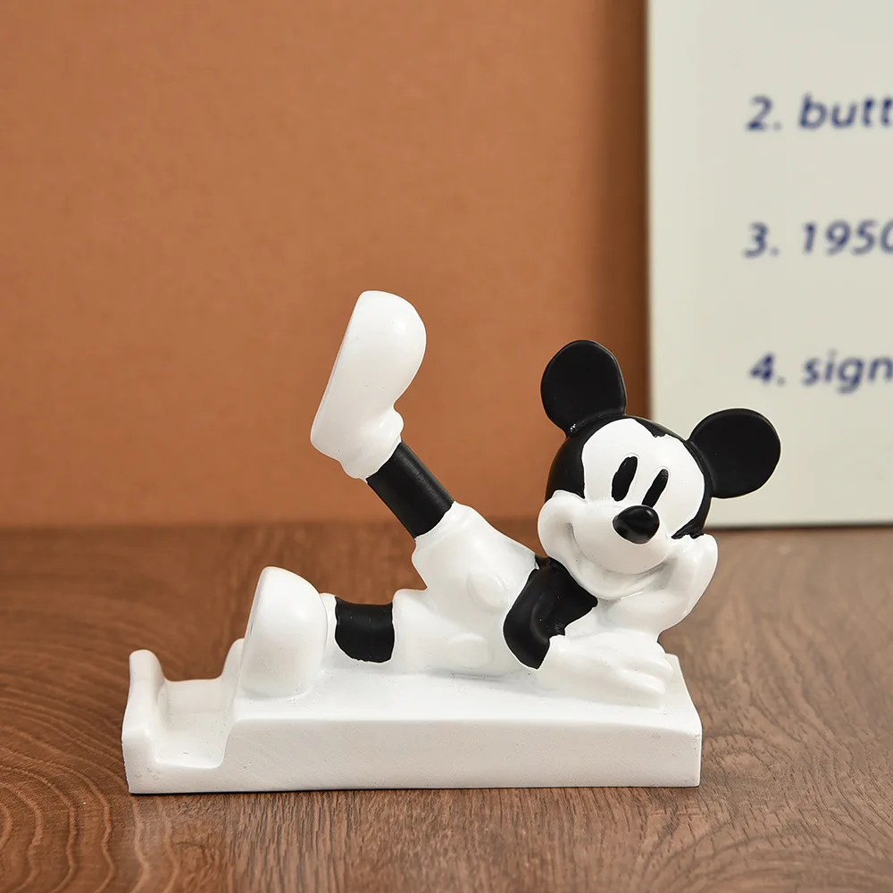Disney Cute Cartoon Mickey Model Toys Mobile Phone Holder Desktop Holder Home Accessories Decorations Boys Girls Birthday Gifts