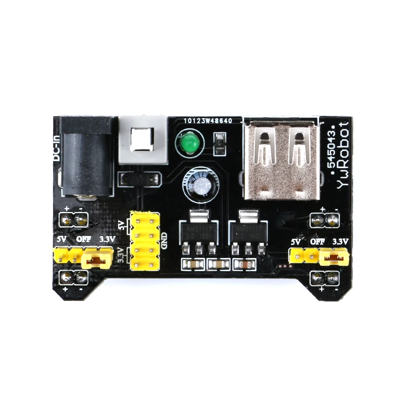 3.3V/5V Breadboard Power Module + 400 points Solderless Prototype Bread board kit + 65 Flexible jumper wires