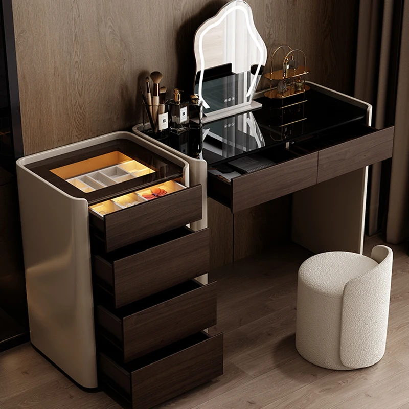 Makeup Vanity Desk Comfortable Bedroom Treasure Chest Luxury Small Nail Table Cheap Furniture Headdresses Dressing Nordic Mirror