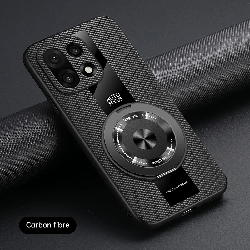For OnePlus 15 Case Magnetic Holder Luxury Leather Phone Cover For OnePlus15 5G One Plus 15 Ring Shell Silicone Bumper