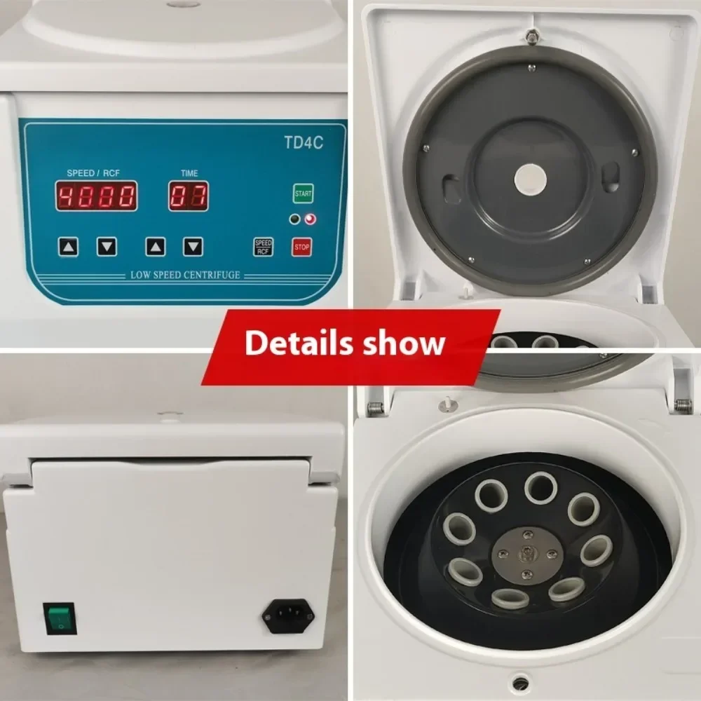 TD4C مختبر الطرد المركزي الكهربائية منخفضة السرعة PRP الطرد المركزي شاشة ديجيتال سطح المكتب آلة الطرد المركزي 0-4000 دورة في الدقيقة قابل للتعديل