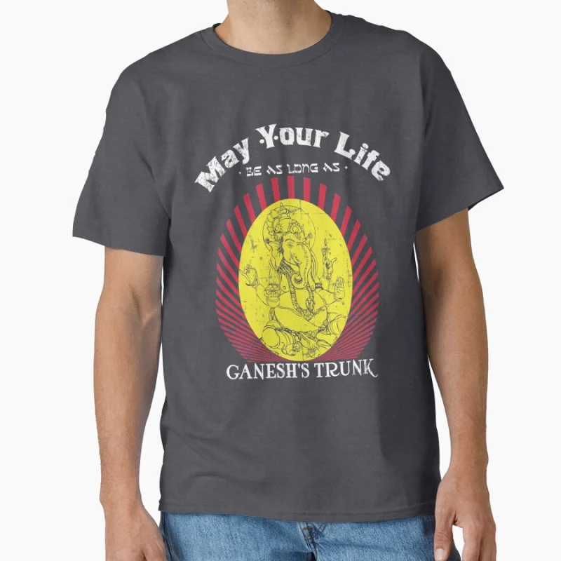 May Lord Ganesh Give You An Answer For Every Prayer Gift t shirt for man Large size Tops S-6XL 100% cotton Clothes