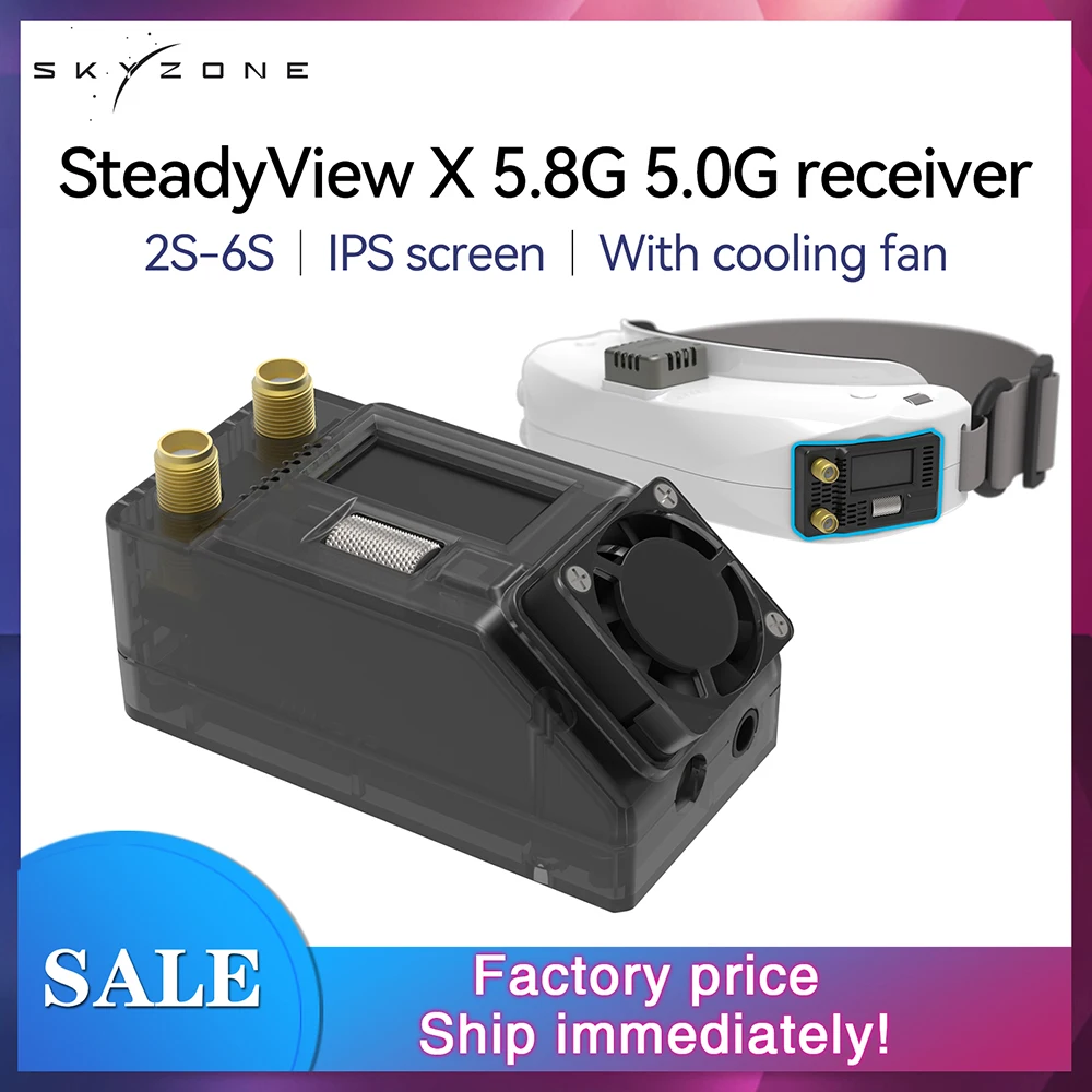 

Модуль приемника SKYZONE Steadyview X 5/5.8G с высокой чувствительностью и различными вариантами корпуса для FPV-очков