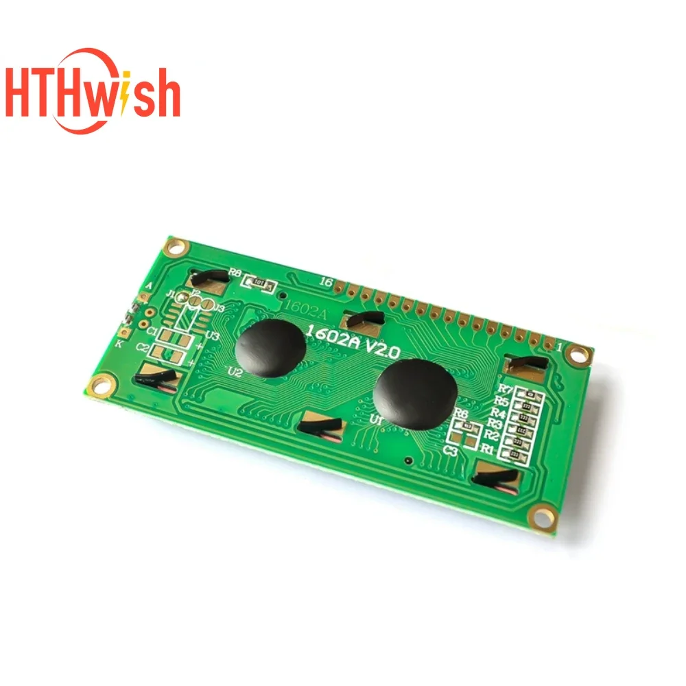 1PC 1602 LCD 디스플레이 모듈 Arduino 용 IIC/I2C 인터페이스 어댑터 보드가있는 DC 5V 액정 디스플레이 모듈 블루 스크린