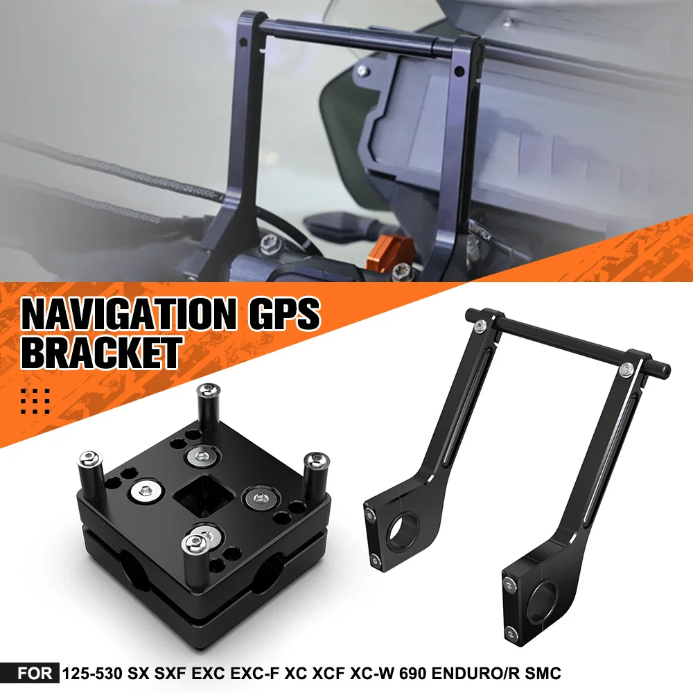

For 125-530 SX SXF EXC EXC-F XC XCF XC-W 690 Enduro/R SMC 690 SMCR Navigation GPS Mount Bracket 12MM GPS Holder Bar Clamp