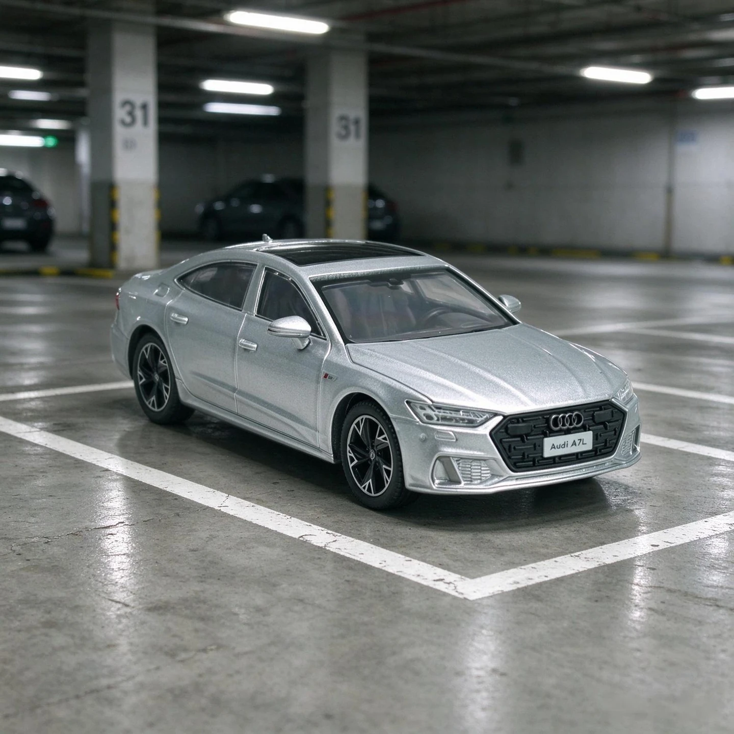 1:64 simulation 2022 Audi A7L alloy car model static ornament desktop decoration gift