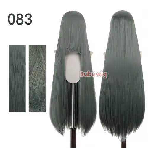 Bubuwig Synthetic Hair 100cm Long Straight Pure Color Cosplay Wigs Over 100 Colors Black White Red Blue Brown Wig Heat Resistant - Image 62