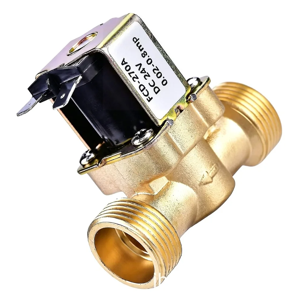 AC220V 3/4 Inch Brass Electric Solenoid Valve Normally Closed For Water Heater Purifier Steam Machine Plumbing System Industrial
