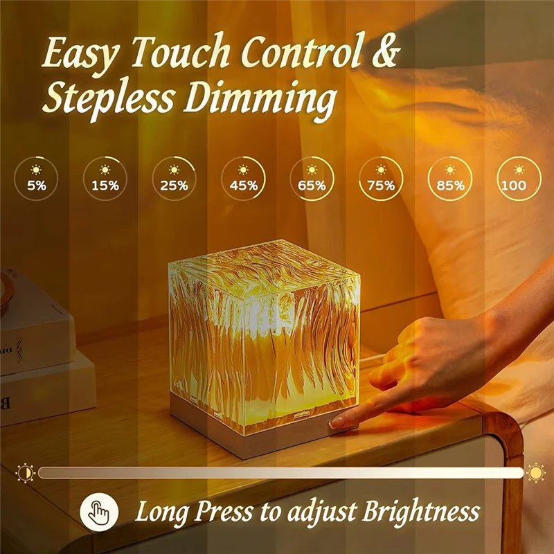 ABDJ-USB зарядка RGB Северное сияние кубическая лампа с дистанционным управлением 16-цветный проектор водяного света для декора стен спальни