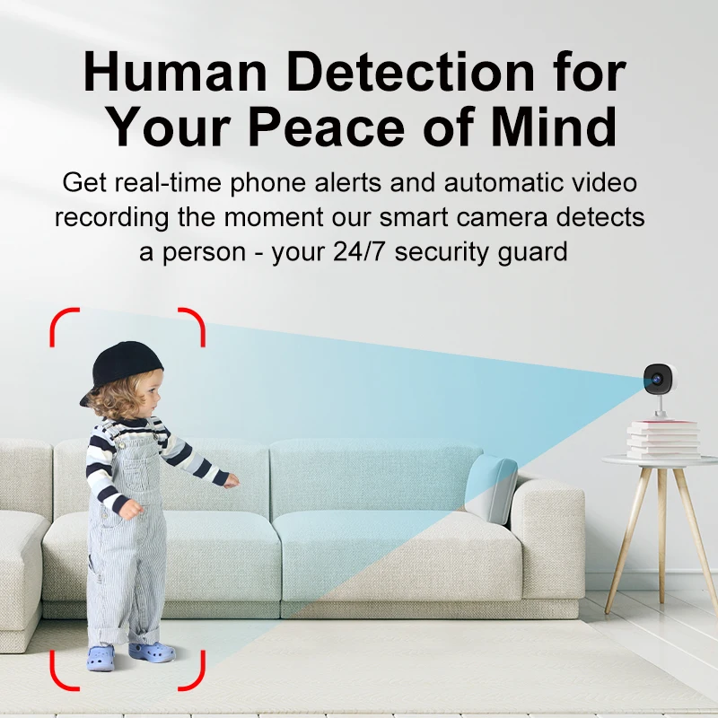2.4G WiFi 3MP Mini IP Camera Baby Monitor Magnetic Security Camera Color Night Vision Cam Motion Tracking Surveillance Monitor