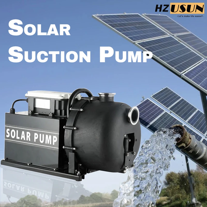 3 HP Solar Powered Self Suction Marine Sea  Water Corrosion Pump Above Ground River Lake Water Irrigation Pressure Booster Pump