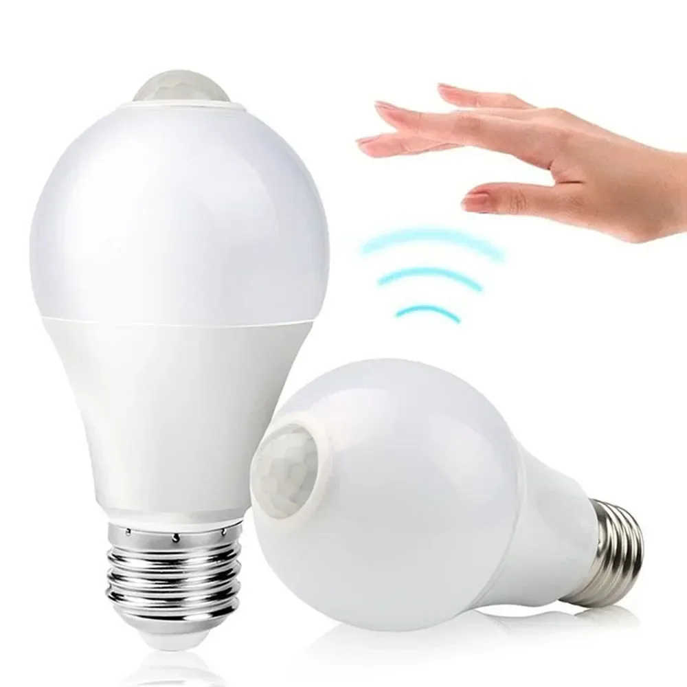 E26 E27 LED Sensor Light Bulb PIR 10W Motion Energy Saving 2700K Warm White 5700K Daylight Color A60 Doorway Infrared Induction